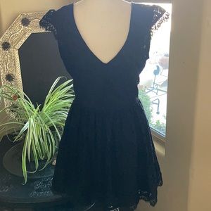 UO Kimchi Blue Black Lace Dress